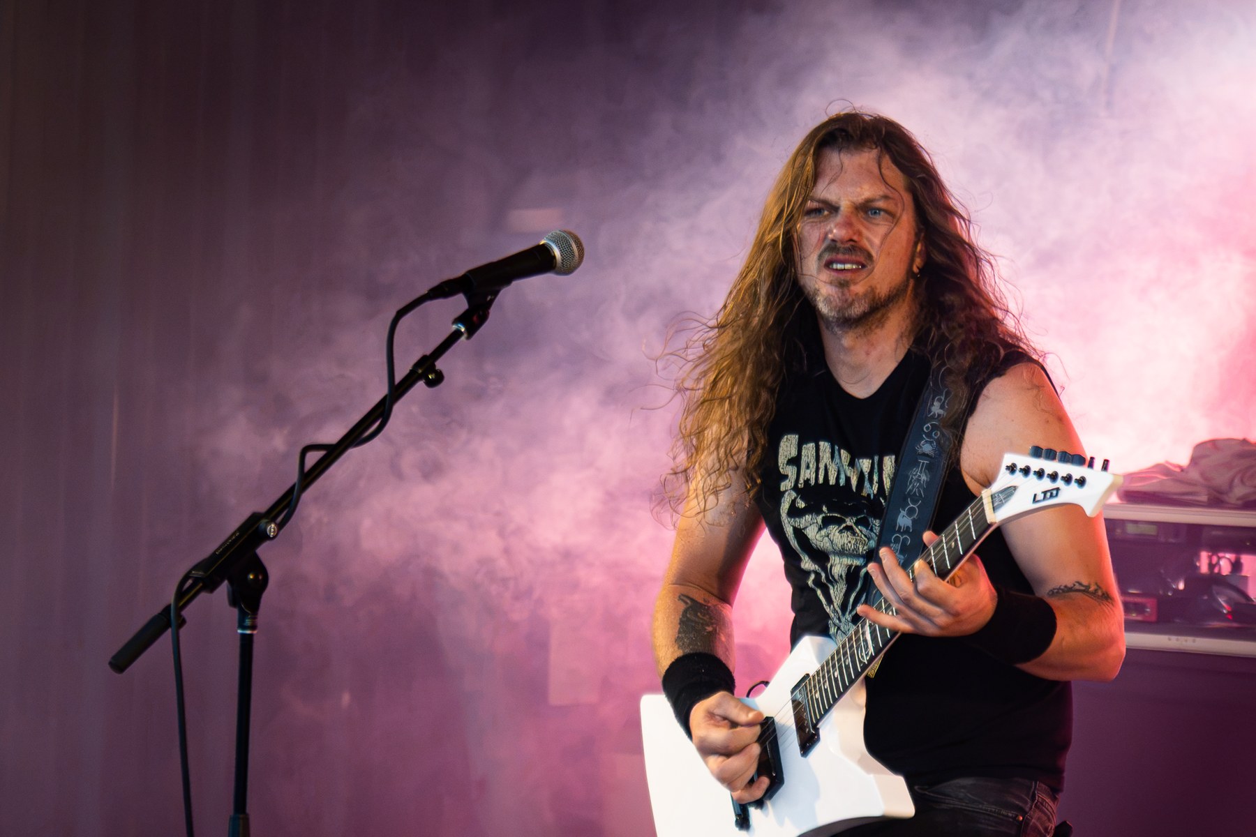 A guitarist playing on stage