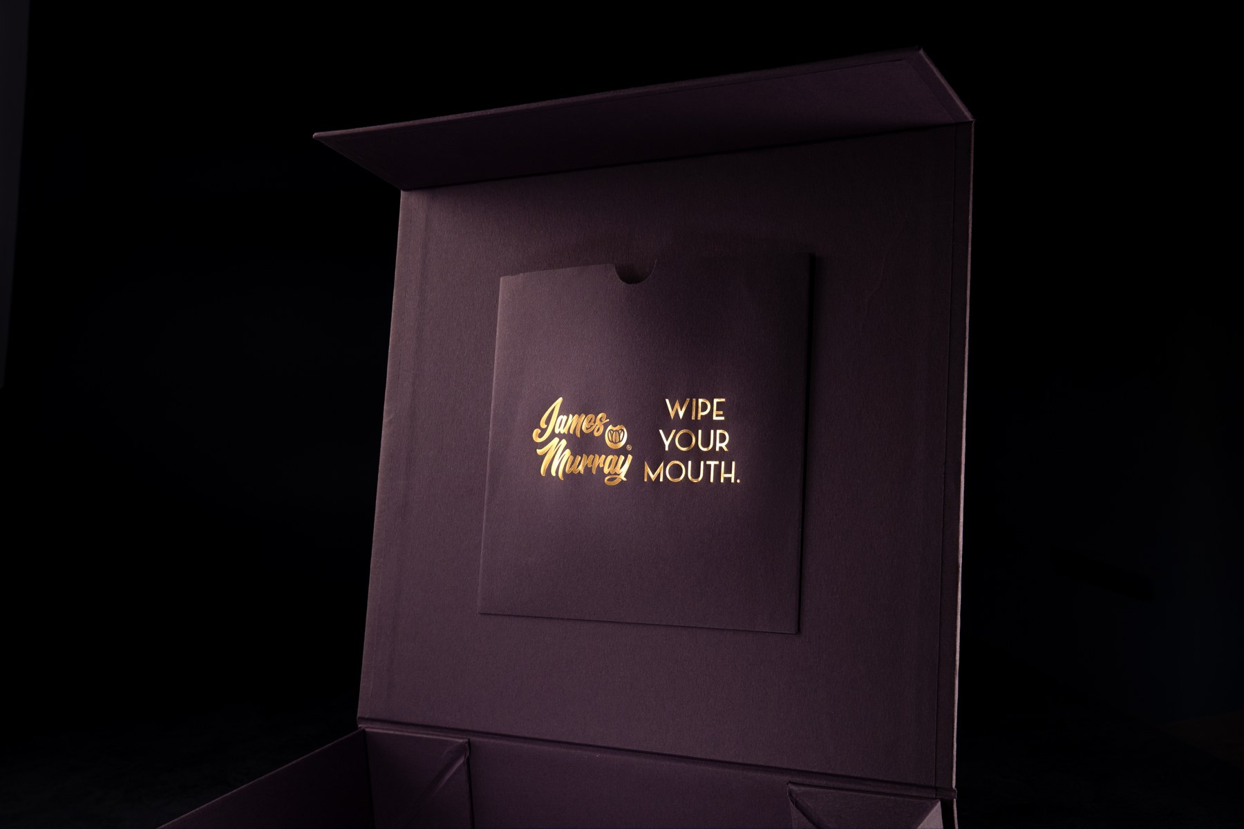 Cookies presented in open purple packaging